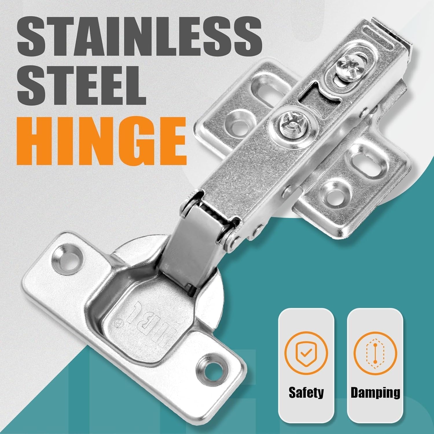 Full Overlay Soft Close Cabinet Hinges, 2 Pack