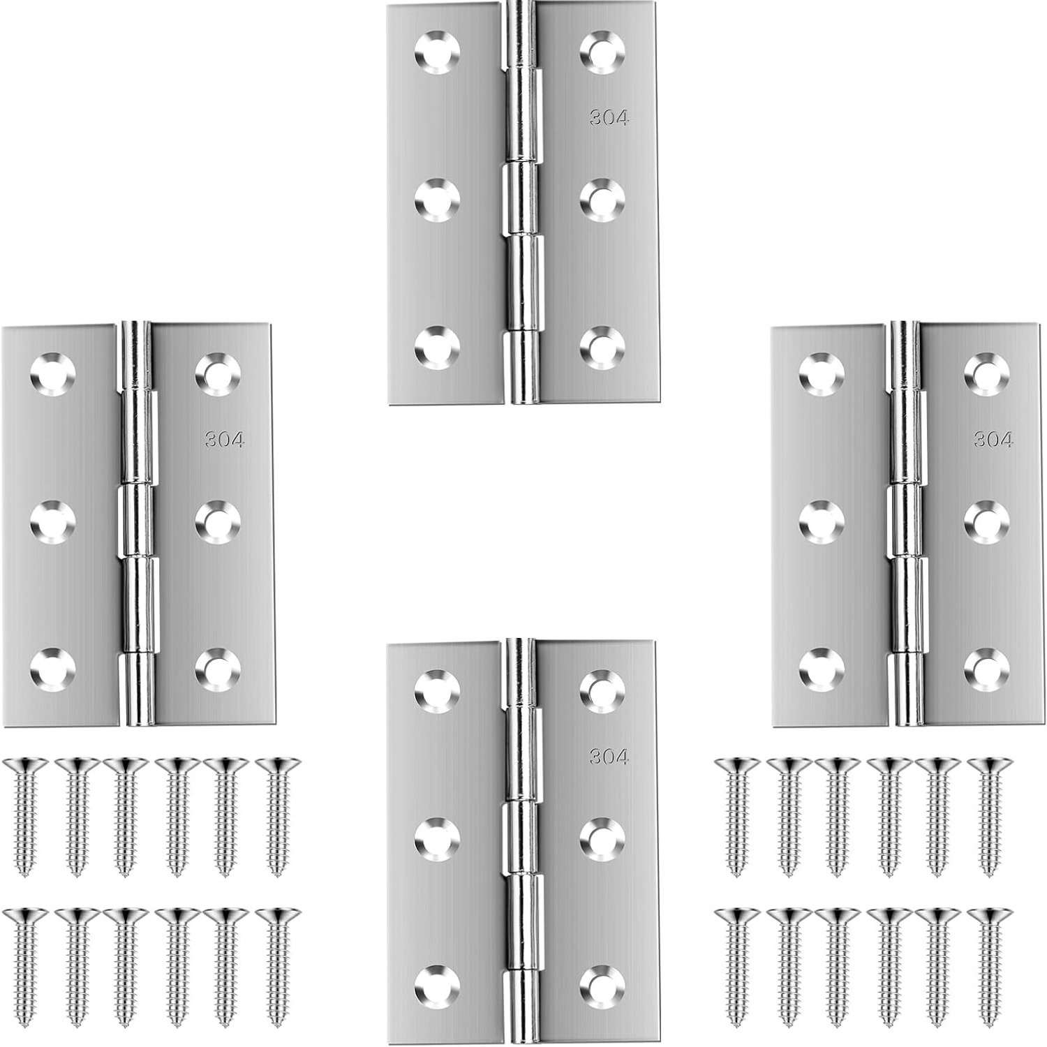 QANQIUPLE 3 Inch Stainless Steel Butt Hinges