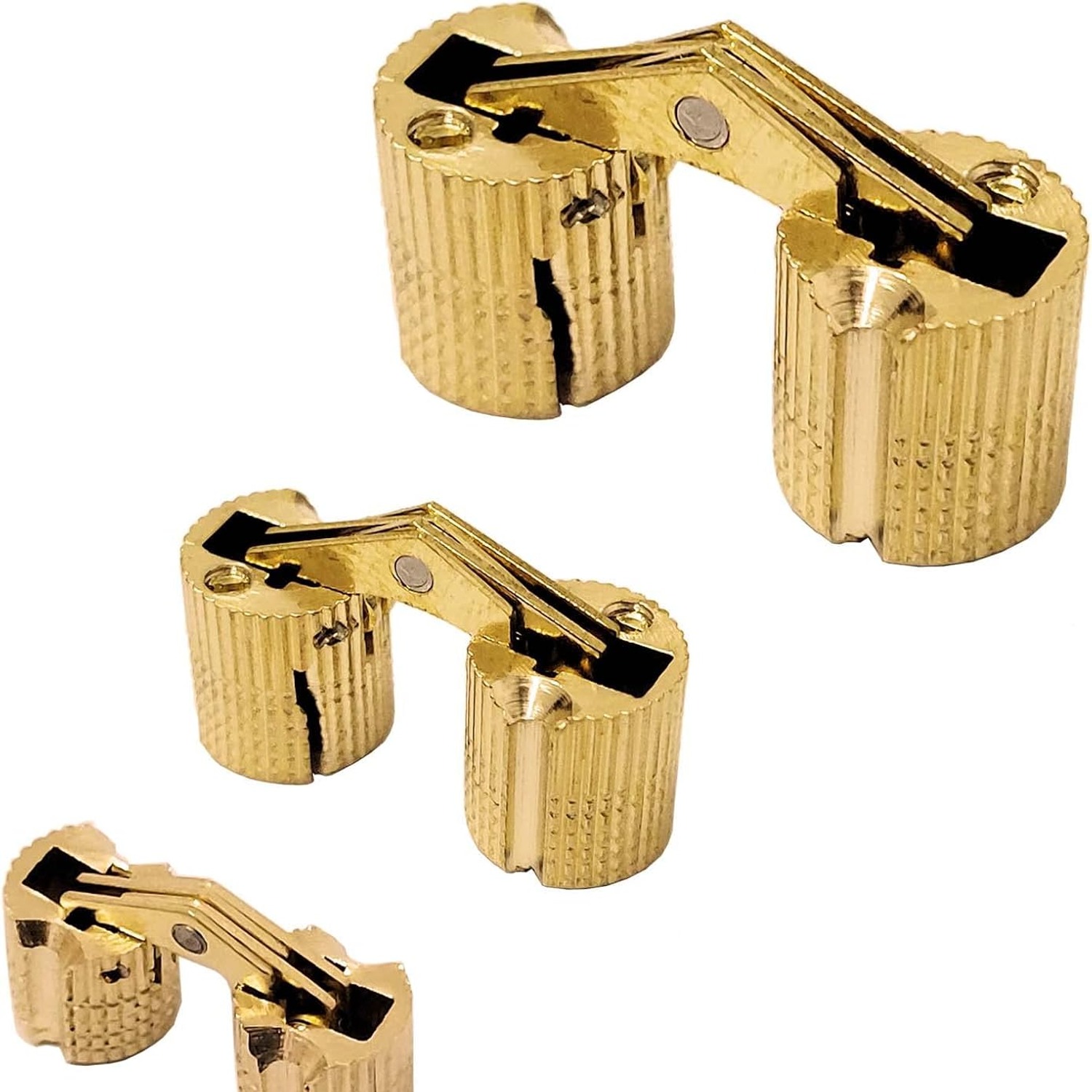 Auto-plaza 8mm Brass Barrel Hinges, 10 Pack