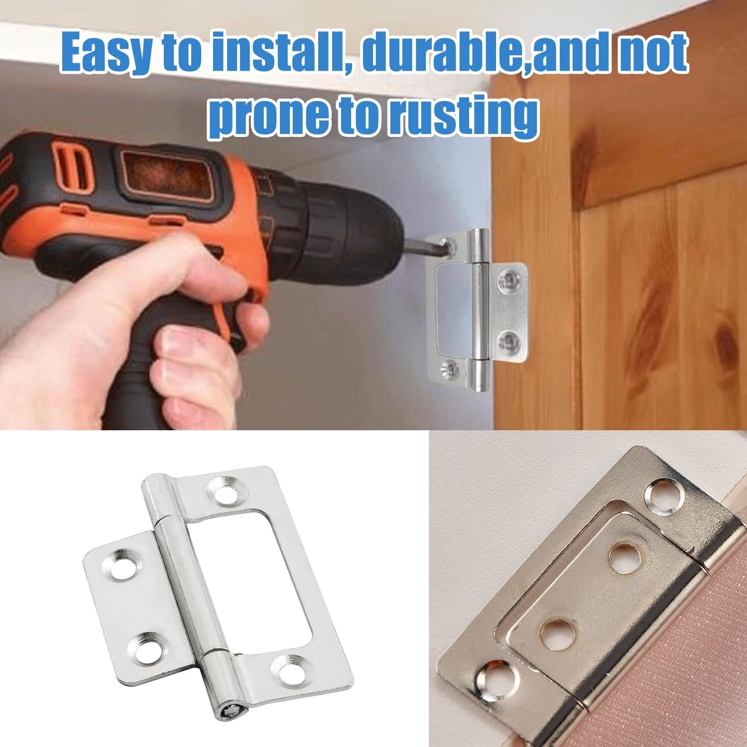 50mm Stainless Steel Flush Hinges: image 4