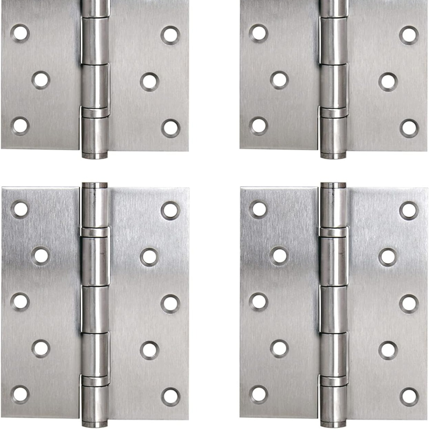 Ball Bearing Door Hinges, Stainless Steel, 127 x 102mm (4 Pack)