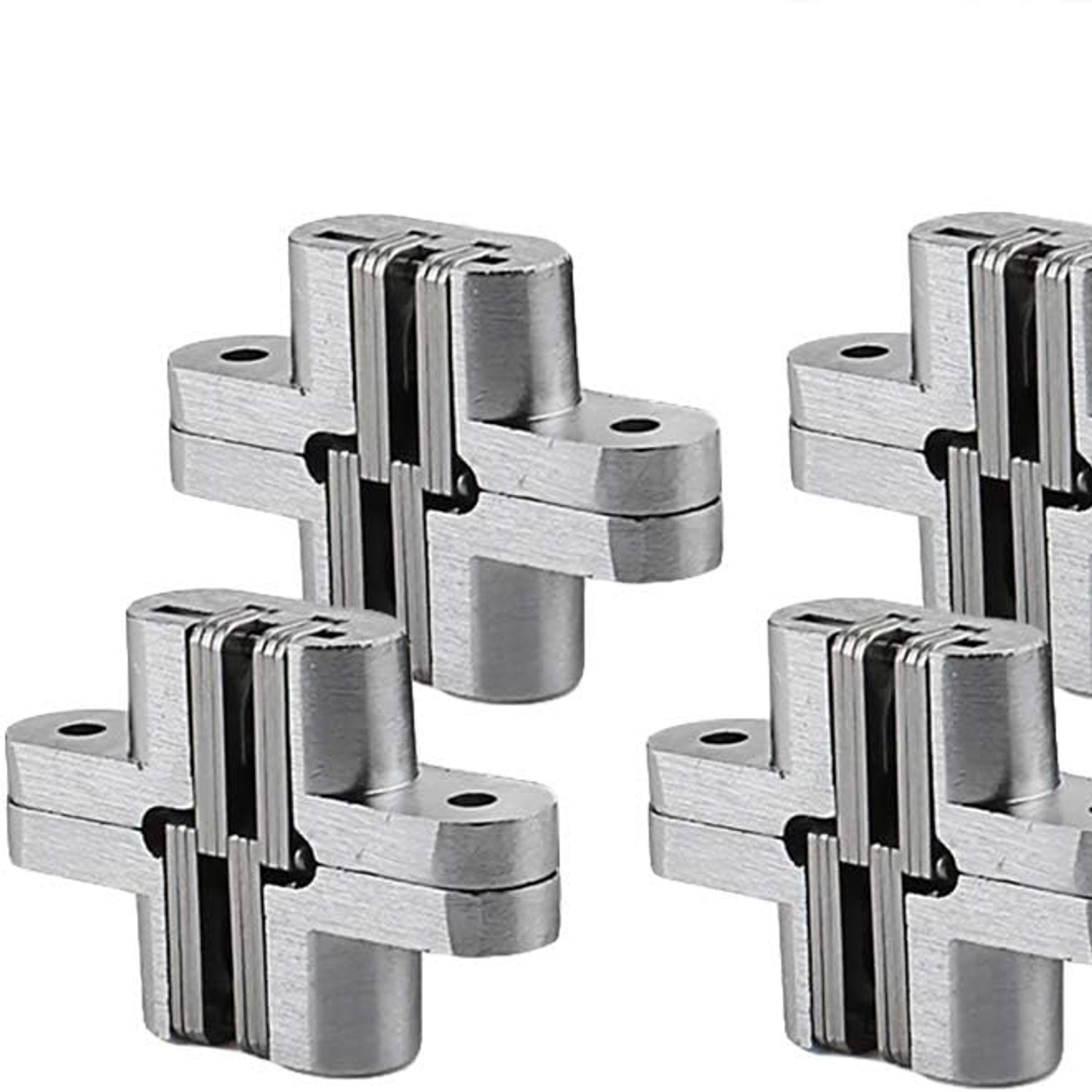 Invisible Concealed Door Hinges (2 Pairs, 180 Degree)