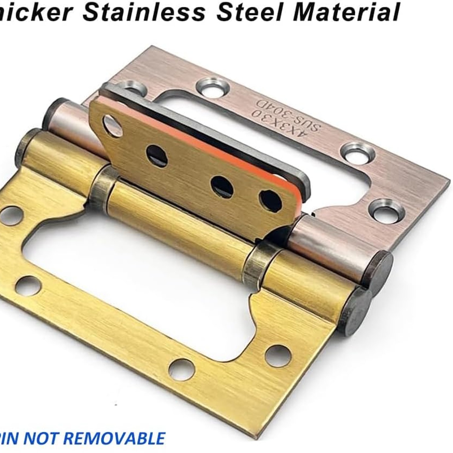 VOLUKA Non Mortise Door Hinges 6 Pack: image 5