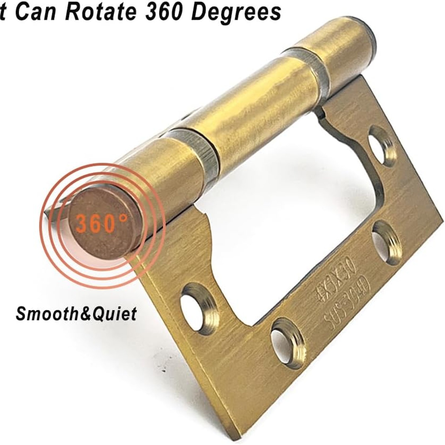 VOLUKA Non Mortise Door Hinges 6 Pack: image 6